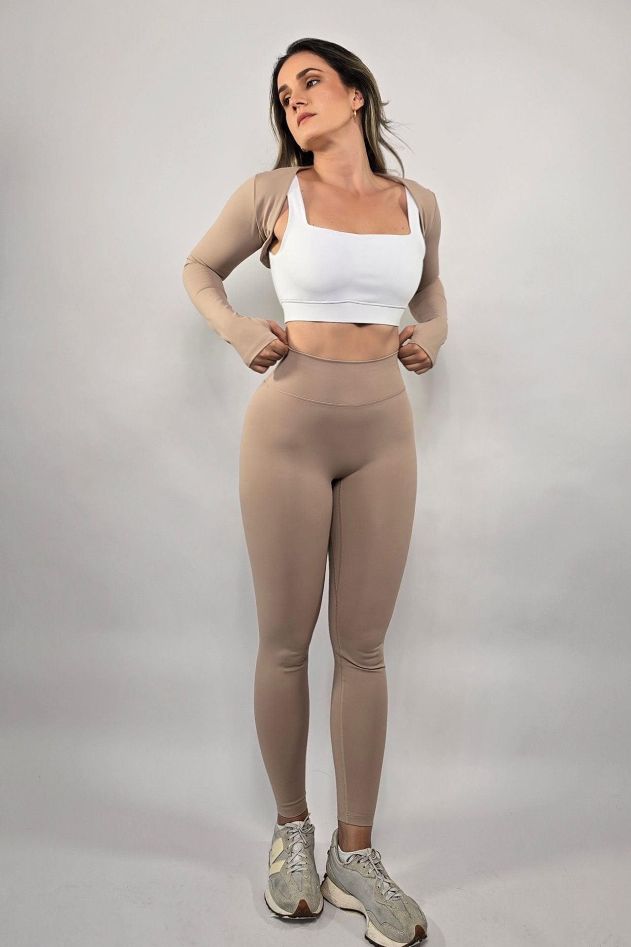 Power Up Leggings | Tela PowerFit | Color Nude | Compresión Alta